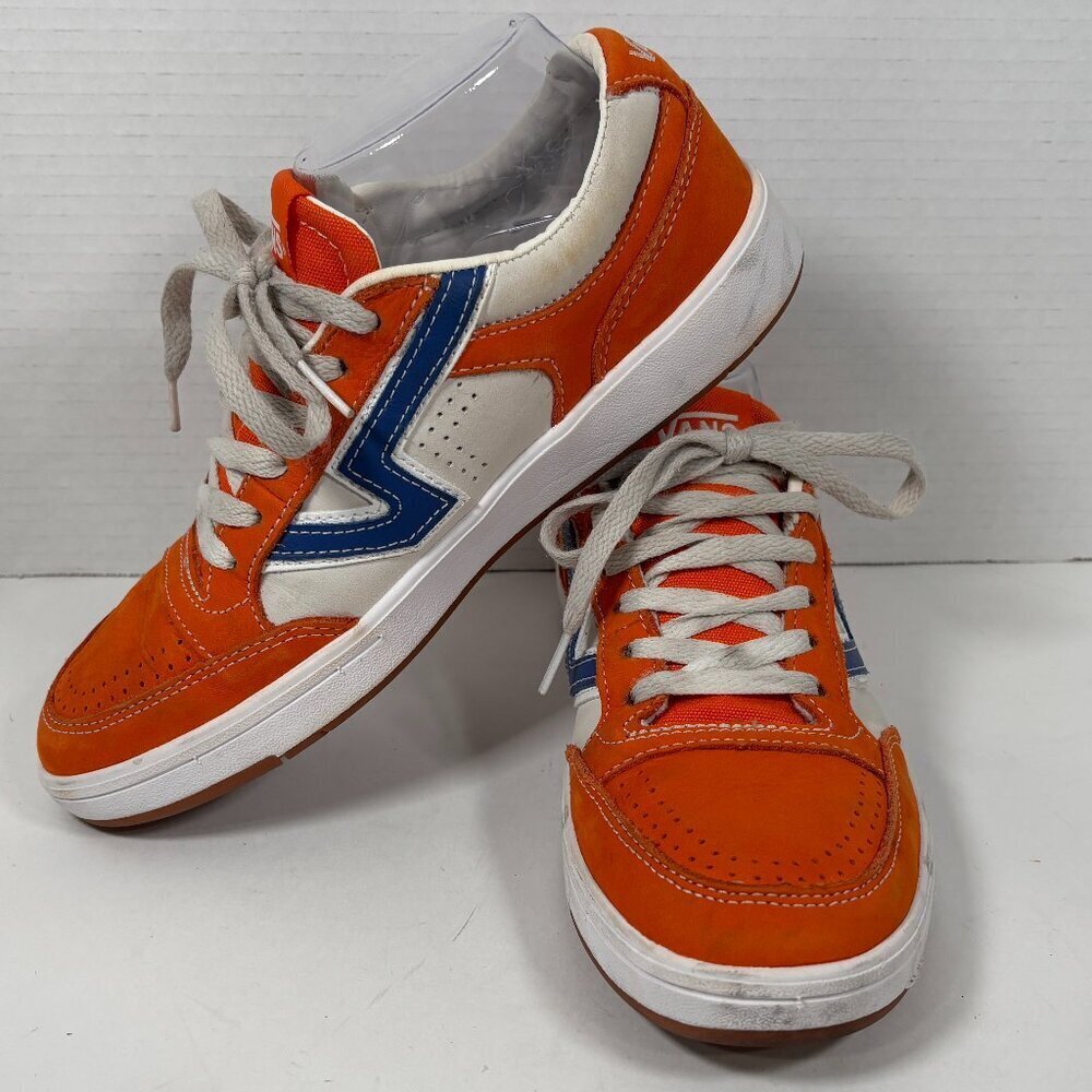 Vans Lowland CC Orange White Blue SNEAKERS Size US Mens 6.5 / Womens 8.0